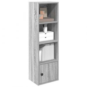 VidaXL Biblioth&egrave;que sonoma gris 31x24x102 cm bois d'ing&eacute;nierie, &eacute;tag&egrave;re &agrave; livres, support de rangement, support &agrave; livres, 860342