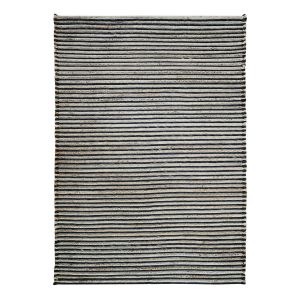 Thedecofactory Tapis en laine, jute et coton tresse gris 120x170