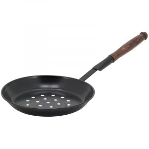 Aubry Gaspard Po&ecirc;le &agrave; chataignes en acier et bois - Noir