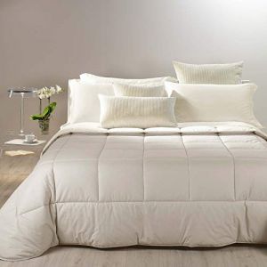 Caleffi Bicolor Couette en Coton, Sable, lit Double