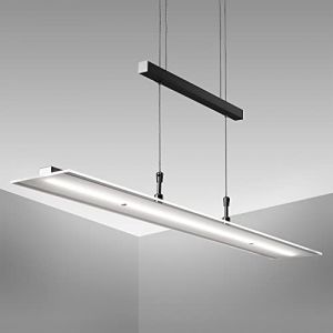 Image de B.K.Licht suspension LED, lustre filaire design, fonction dimmable - pas besoin d'un variateur, hauteur réglable, platine LED 20W intégrée, lumière blanche chaude