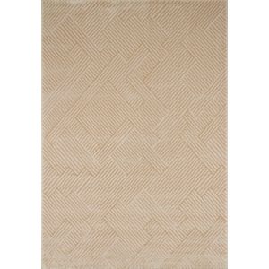 Nazar Tapis motif géométrique beige - 80x300