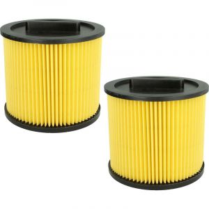 Vhbw Lot de 2x filtres &agrave; cartouche compatible avec Thomas Powerpack 1630 SE aspirateur - Filtre pliss&eacute;, papier / plastique