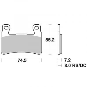 Sbs Plaquettes de freins 734HF Organique avant