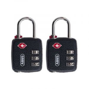 Abus 2 Cadenas Combinaison 146-30mm TSA Noir Blister