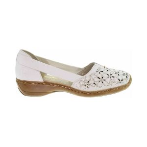 Image de Rieker Ballerines femme femmeen cuir blanches à sans