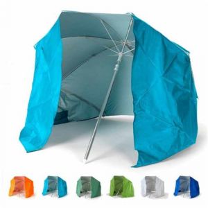 Image de Beachline - Parasol de plage portable moto pliable l&eacute;ger aluminium tente 200 cm Piuma, Couleur: Turquoise
