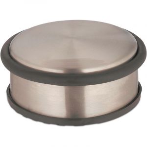 Relaxdays Butoir de Porte, Acier Inoxydable et Caoutchouc, Lourd et Plat, antidérapant, Anneau, HD : 4 x 10 cm, Bronze