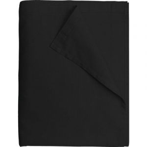 Drap Plat 240x300 cm Noir - 100% Coton 57 Fils