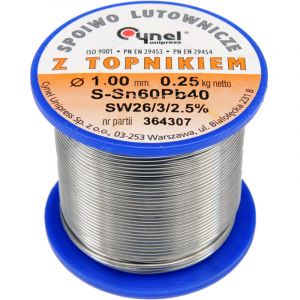 Image de Yato BOBINE DE FIL A SOUDER AVEC AME DECAPANTE 1mm 250 g étain 60% plomb 40%