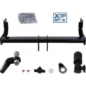 Westfalia Attelage pour Ford TRANSIT CUSTOM V362 Camionnette - 12/15-12/99 - rotule démontable - Faiseau universel 7 broches