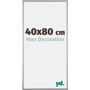 Yd. - Your Decoration - 40x80 cm - Cadres Photos en Aluminium Avec Verre acrylique - Anti-Reflet - Excellente Qualité - Platine - Cadre Decoration