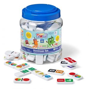 Learning Resources Numberblocks Dominos Réutilisables, 112 Dominos avec Boîte de Rangement, Jeu Éducatif pour Apprendre Les Nombres et Les Formes, Cadeau Garçons et Filles, Âges 3 4 5+