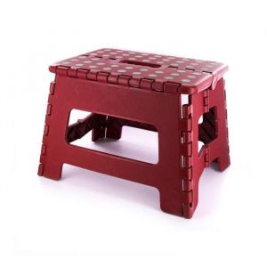 The home deco factory Marche pied pliable compact rouge