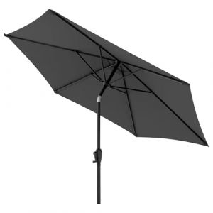 Doppler Parasol pour le jardin Jack 250cm gris foncé - Parasol rond pour balcon & terrasse - Parasol pliable - Parasol de balcon - Parasol à manivelle - Parasol de jardin avec fonction manivelle