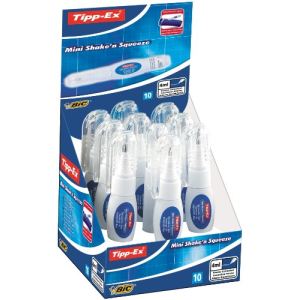 Tipp-ex 848160 - 10 mini stylos de correction Shake n'squeeze pointe fine (4 ml)