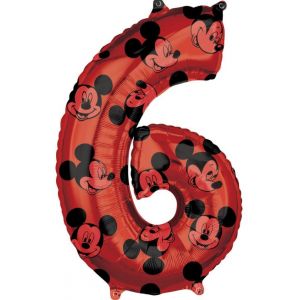 Amscan Ballon d'aluminium Micky Mouse 6 ans junior 43 x 66 cm rouge