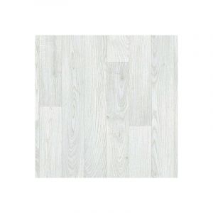 Décoweb Sol Vinyle Link - Imitation parquet blanc veinage gris - 2 x 8m