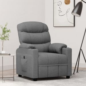 VidaXL Fauteuil Gris clair Tissu Light grey