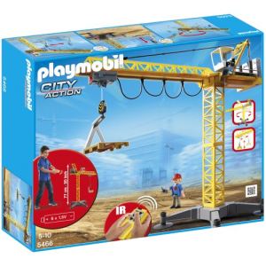 Playmobil 5466 City Action - Grande grue de chantier command&eacute;e par infrarouge