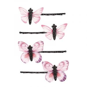 Souza For Kids 4 barrettes Aaltje papillons rose et violet