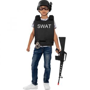 Déguisement Enfant Accessoires 121046 FUNIDELIA Gilet SWAT enfant - Déguisement garçon Halloween carnaval Noel