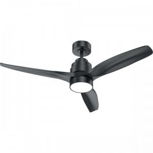 AXELAIR - Ventilateur plafonnier r&eacute;versible et lumineux 90 cm noir &agrave; t&eacute;l&eacute;commande - VPAN090