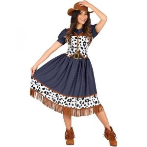 Fiesta guirca D&eacute;guisement cowboy vach&egrave;re grandes plaines femme - l - bleu 79696