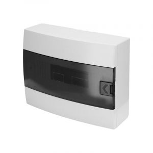 Horoz Electric Tableau électrique saillie 12 modules (1x12) IP40 blanc porte fumée horoz