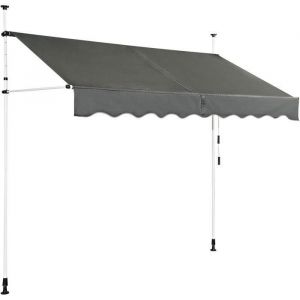 Store banne rétractable manuel hauteur réglable 2-3 mètres 2.5x1.2m