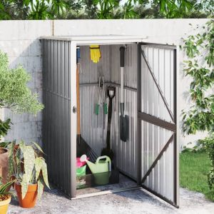 Image de VidaXL Abri à outils de jardin Gris 88x89x161 cm Acier galvanisé