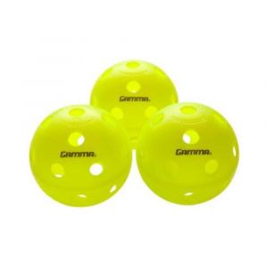 Gamma Sports Photon Intérieur Pickleballs, Plastron Optic Vert Usapa approuvés Pickleball Balles (Lot de 3, Lot de 6, 60 Lot), Photon Indoor Pickleball Balls, 3 Pack