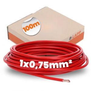 Lapp Câble PVC H05V-K 1 x 0,75 mm² 100 m Rouge