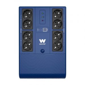 Woxter Sai 1200VA Batterie 12V 7Ah Autonomie Optimisée 8 Prises Schuko Protection Avancée