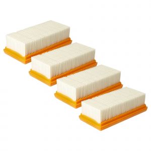 Vhbw 4x filtre pliss&eacute; plat remplacement pour Nilfisk 107413541 pour aspirateur - Filtre de refroidissement du moteur