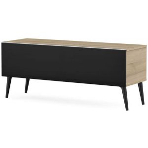 Meliconi Meuble TV scandinave tissu acoustique et bois clair Daphn&eacute; 120