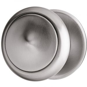 Bouvet Bouton fixe sur rosace pleine en fer c&eacute;ment&eacute; patin&eacute; - 13357