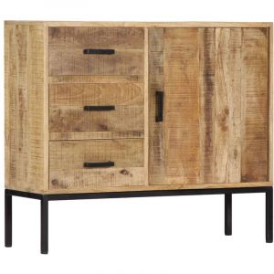 Image de Buffet bahut armoire console meuble de rangement 88 cm bois de manguier m if 4402243