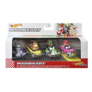 Mattel Pack de 4 véhicules Mario Kart