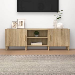 VidaXL Meuble tv Chêne sonoma 150x30x50 cm Bois d'ingénierie Chêne sonoma