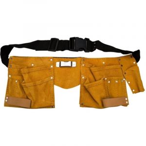 Tresice France Ceinture porte-outils Top Tools à 10 poches, cuir véritable