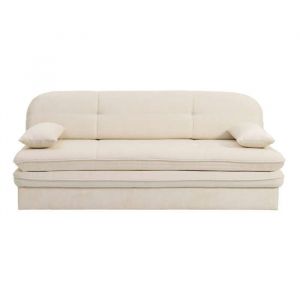 Image de Canapé droit convertible en tissu 3 places beige