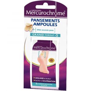 Image de Mercurochrome Pansements pour ampoules - Boite de 5