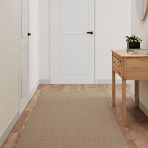 VidaXL Tapis de couloir aspect sisal sable 80x200 cm