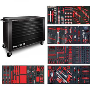 Mw-tools Servante d'atelier complète large, noire XL 514 outils MW Tools MWE512G3B