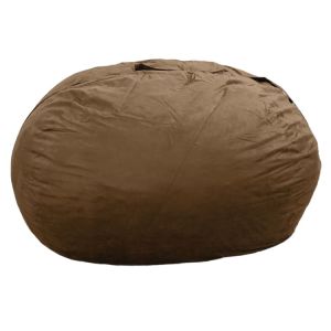 Pouf g&eacute;ant d&eacute;houssable microsu&egrave;de chocolat 180 cm