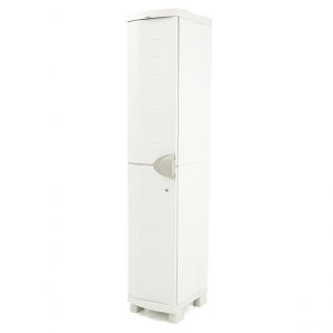 Image de Pegane Colonne / Meuble de rangement intérieur/extérieur coloris beige - Longueur 35 x Profondeur 45 x Hauteur 184 cm