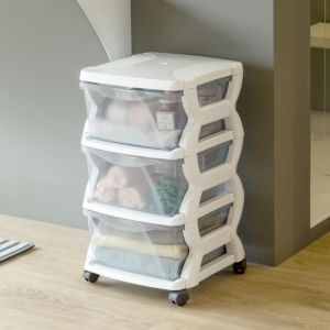 Bama Commode fonctionnelle - L 40 x l 36 x H 62 cm - Blanc
