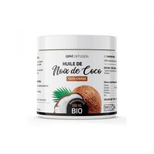 Gph diffusion Huile de NOIX DE COCO BIO - Pot de 500 ml - 100% VIERGE