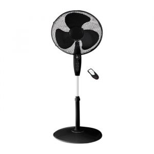 O91 - Ventilateur de sol Ø40cm 40W 3 Vitesses Neos Comfort Noir avec Télécommande